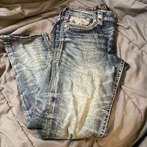 Mens Rock Revival Straight Jeans